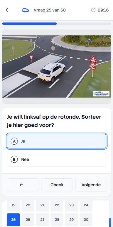 Theorie examen oefenen interface